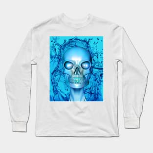 Metal Skull in Water Long Sleeve T-Shirt